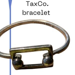 Taxco Mexico Sterling Silver Hinged Bangle Bracelet ~ 6-3/4" ~ 27.3g ~ 6-I747